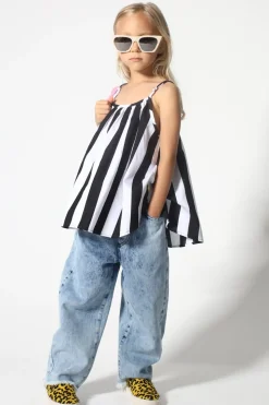 Marques ' Almeida ACID WASH DENIM BAGGY TROUSERS-Kids Bottoms
