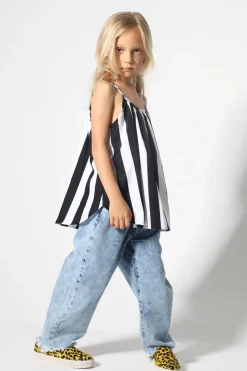 Marques ' Almeida ACID WASH DENIM BAGGY TROUSERS-Kids Bottoms