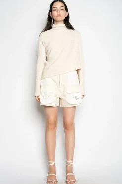 Marques ' Almeida RECYLED COTTON KNIT DRAPED JUMPER-Women Knitwear|Tops