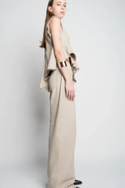 Marques ' Almeida WOVEN SLEEVELESS TOP WITH ASYMMETRIC HEM-Women Tops|Tops