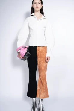 Marques ' Almeida BICOLOR HIGH WAISTED CAPRIS-Women Bottoms|Bottoms