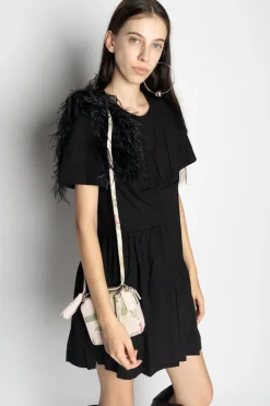 Marques ' Almeida BIRD BROCADE WALLET BAG WITH FEATHER STRAP- Accessories