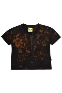 Marques ' Almeida BLACK AND ORANGE SPLATTERED LOGO T-SHIRT-Kids Jersey|Tops