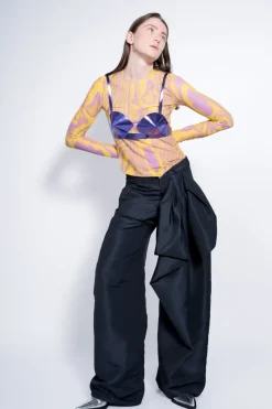Marques ' Almeida BOYFRIEND TROUSERS WITH BOW-Women Bottoms|Bottoms