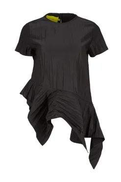 Marques ' Almeida CAP SLEEVE PLISSE T-SHIRT-Women Tops|Tops