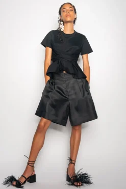 Marques ' Almeida CROSS WAIST DRAPE T-SHIRT-Women Tops|Tops