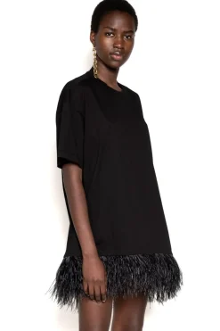 Marques ' Almeida FEATHER HEM T-SHIRT DRESS-Women Tops|Dresses