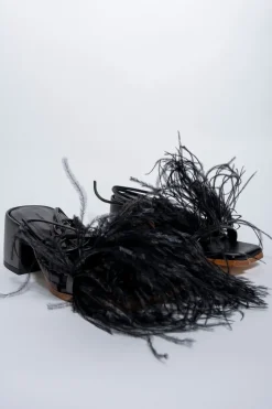 Marques ' Almeida FEATHER STRAPPY SANDAL- Shoes