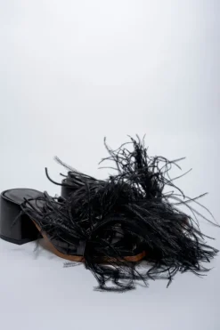 Marques ' Almeida FEATHER STRAPPY SANDAL- Shoes
