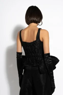Marques ' Almeida LUREX FITTED CORSET-Women Denim|Tops