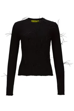 Marques ' Almeida MERINO CREW NECK TOP-Women Tops|Knitwear