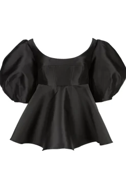 Marques ' Almeida MIKADO TOP WITH PEPLUM AND BALLON SLEEVES-Women Tops