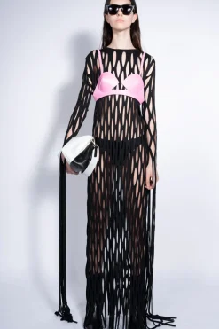 Marques ' Almeida NET LONG DRESS-Women Dresses|Knitwear