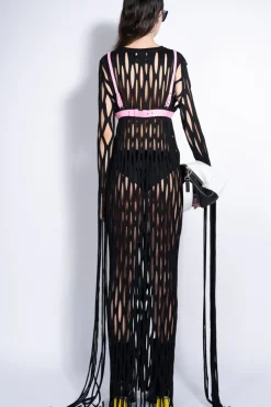Marques ' Almeida NET LONG DRESS-Women Dresses|Knitwear