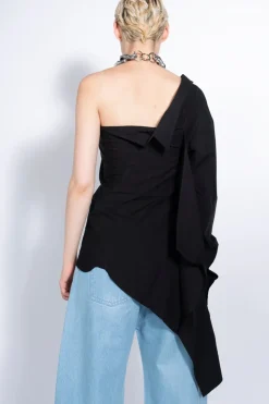 Marques ' Almeida ONE SHOULDER DRAPED SHIRT-Women Tops|Tops