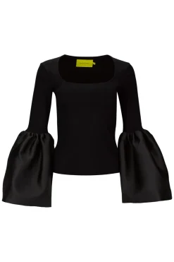 Marques ' Almeida SCOOPED NECK PUFF SLEEVE TOP-Women Tops
