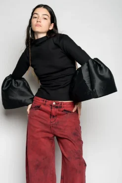 Marques ' Almeida TURTLENECK PUFF SLEEVE TOP-Women Tops