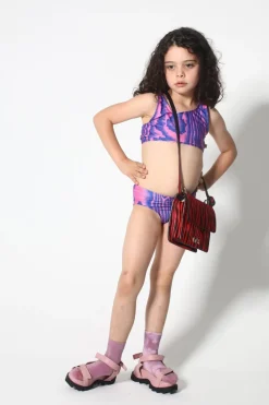 Marques ' Almeida BLUE AND PINK SWIMWEAR BIKINI SET-Kids Swimwear