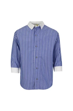 Marques ' Almeida AND WHITE STRIPED LOOSE SHIRT-Kids Tops