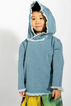 Marques ' Almeida DENIM CLASSIC HOODIE-Kids Tops|Outerwear
