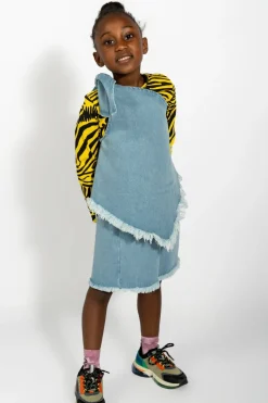 Marques ' Almeida DENIM ONE SHOULDER KNOT TOP-Kids Tops