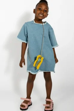 Marques ' Almeida DENIM OVERSIZED T-SHIRT DRESS-Kids Dresses