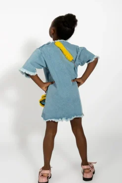 Marques ' Almeida DENIM OVERSIZED T-SHIRT DRESS-Kids Dresses