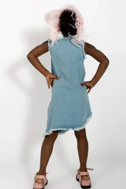 Marques ' Almeida DENIM SLEEVELESS DRESS-Kids Dresses