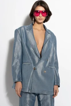 Marques ' Almeida LUREX OVERSIZED BLAZER-Women Denim|Outerwear