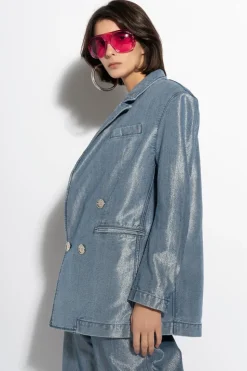 Marques ' Almeida LUREX OVERSIZED BLAZER-Women Denim|Outerwear