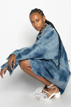 Marques ' Almeida TIE DYE DENIM OVERSHIRT-Women Denim|Outerwear