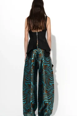 Marques ' Almeida ZEBRA BROCADE BOYFRIEND TROUSERS-Women Bottoms|Bottoms