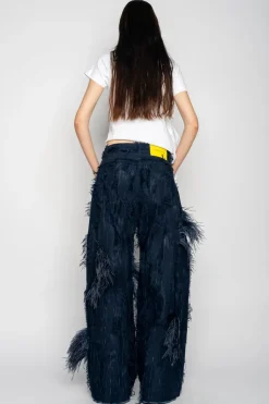 Marques ' Almeida BOYFRIEND TROUSERS IN SHREDDED DENIM-Women Denim|Bottoms