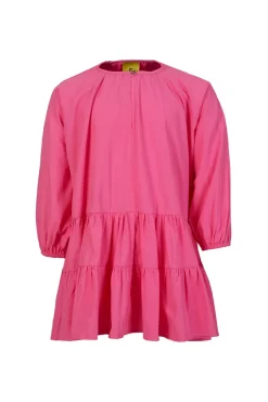 Marques ' Almeida BRIGHT PINK LOOSE GATHERED DRESS-Kids Dresses