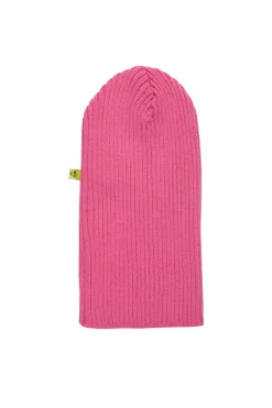 Marques ' Almeida BRIGHT PINK MERINO KNIT BEANIE-Kids Knitwear