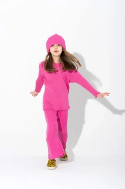 Marques ' Almeida BRIGHT PINK MERINO KNIT JUMPER-Kids Knitwear|Tops