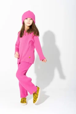 Marques ' Almeida BRIGHT PINK MERINO KNIT JUMPER-Kids Knitwear|Tops
