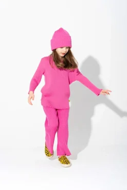 Marques ' Almeida BRIGHT PINK MERINO KNIT JUMPER-Kids Knitwear|Tops