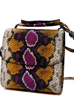Marques ' Almeida CLASSIC M'A BAG IN SNAKE PRINT LEATHER- Accessories
