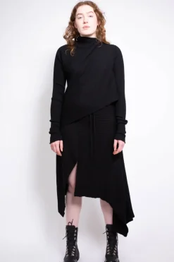 Marques ' Almeida CLASSIC M'A DRAPED MERINO SKIRT IN-Women Knitwear|Bottoms