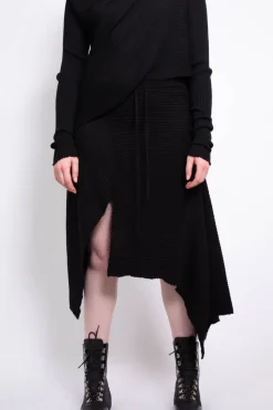 Marques ' Almeida CLASSIC M'A DRAPED MERINO SKIRT IN-Women Knitwear|Bottoms