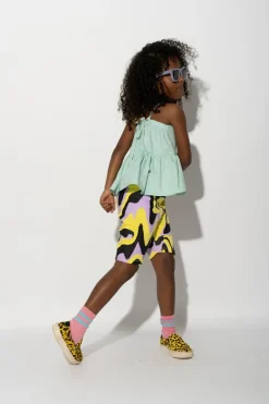 Marques ' Almeida DARK WAVY PRINT BIKER SHORTS-Kids Bottoms|Jersey