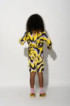 Marques ' Almeida DARK WAVY PRINT LONG SLEEVE TOP-Kids Jersey|Tops