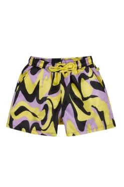 Marques ' Almeida DARK WAVY PRINT SWIM SHORT-Kids Swimwear|Jersey