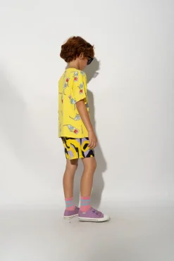 Marques ' Almeida DARK WAVY PRINT SWIM SHORT-Kids Swimwear|Jersey