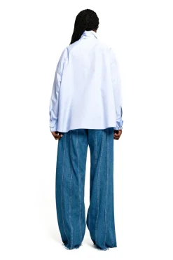 Marques ' Almeida DENIM BOYFRIEND TROUSERS WITH SEAM LINES-Women Denim|Bottoms