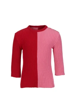 Marques ' Almeida DUO COLOUR CREW NECK JUMPER-Kids Knitwear|Tops