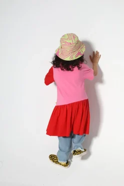 Marques ' Almeida DUO COLOUR GATHERED JERSEY T-SHIRT DRESS-Kids Dresses