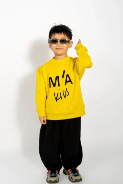 Marques ' Almeida EMBROIDERED CREW NECK IN-Kids Outerwear|Tops