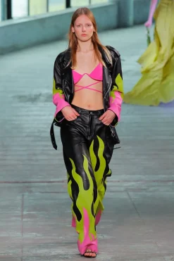 Marques ' Almeida FLAMES BIKER JACKET-Women Outerwear|Outerwear